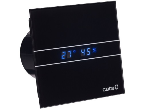 Cata Wandventilator E100-GTH BK mit Hygrostat und Timer - schwarz